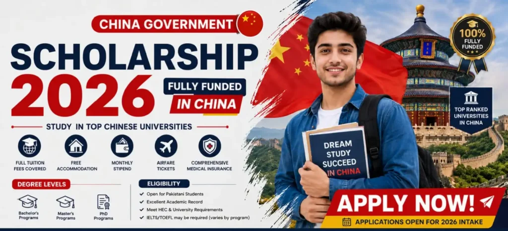 China Government Scholarship 2026 – Limited Seats – Apply Now