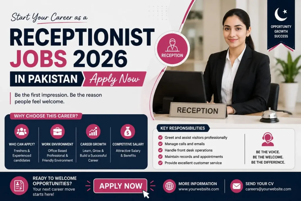 Receptionist Jobs 2026 in Pakistan: Secure Your Future – Apply Now