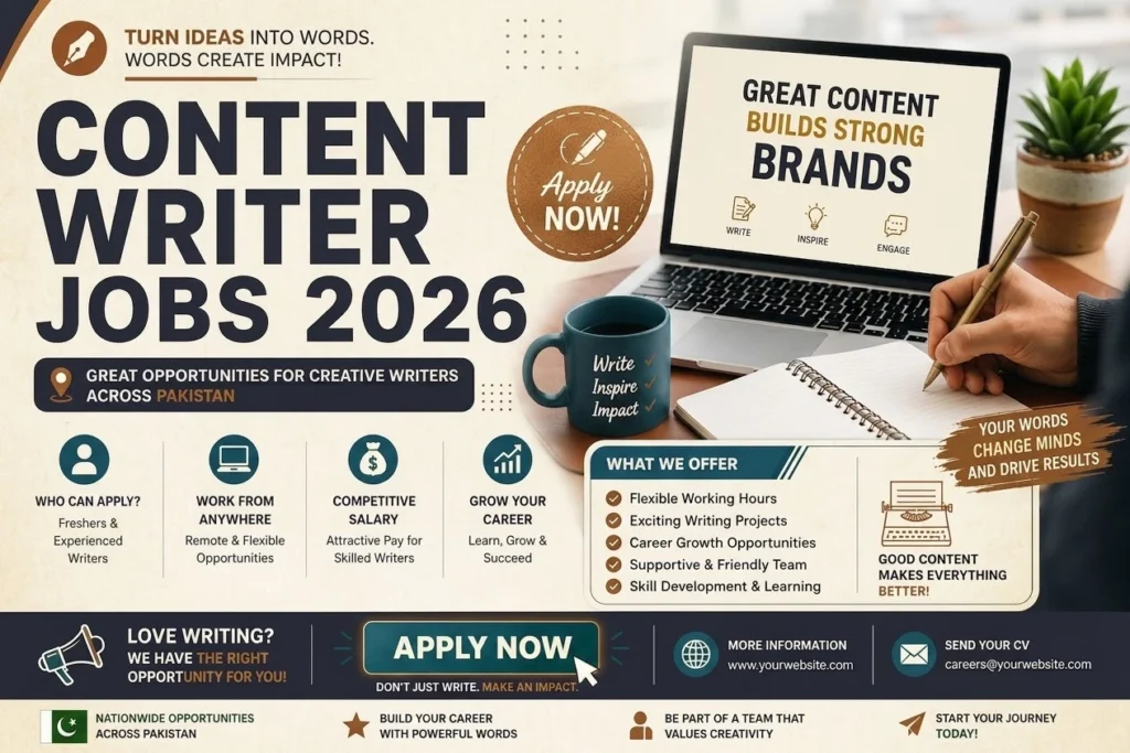 Content Writer Jobs in Pakistan 2026: Way Towards A Secure Future – Apply Now