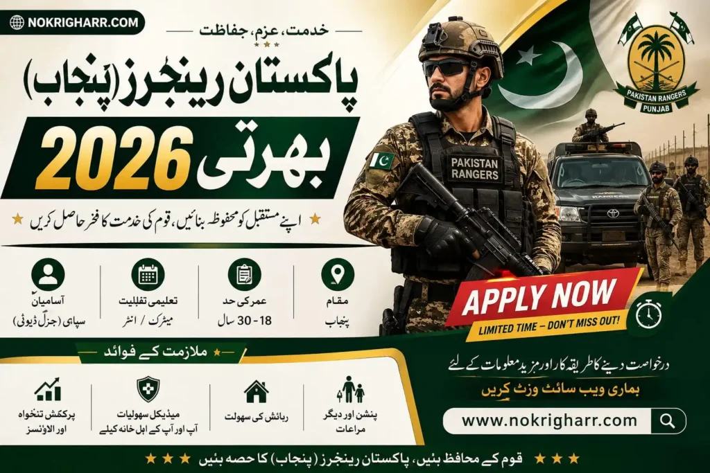 Pakistan Rangers Punjab Jobs 2026: Serve Your Country With Pride – Apply Now