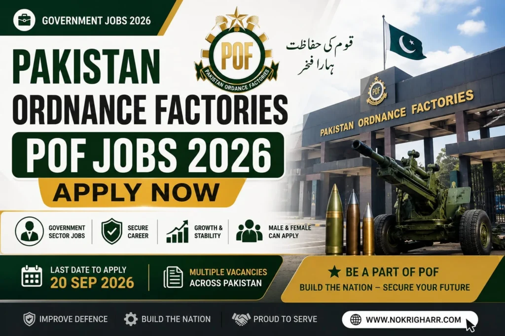 Pakistan Ordnance Factories POF Jobs 2026 – Secure Your Future – Apply Now