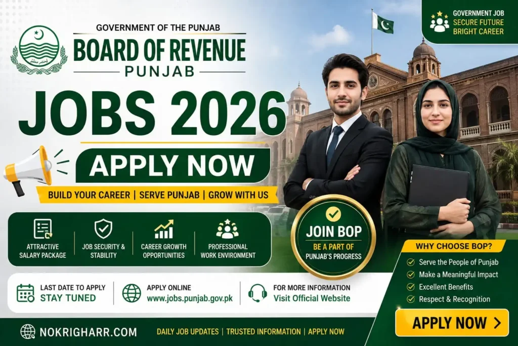 Board of Revenue Punjab Jobs 2026 – A Gateway To A Secure Future – Apply Online