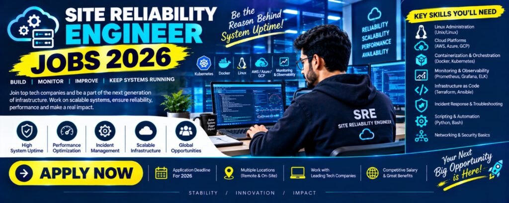 Site Reliability Engineer Jobs 2026 at 10 Pearls – Apply Now