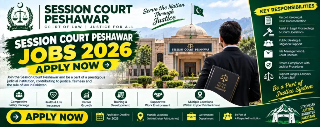 Session Court Peshawar Jobs 2026 – Apply Now for a Stable Career in the Judiciary